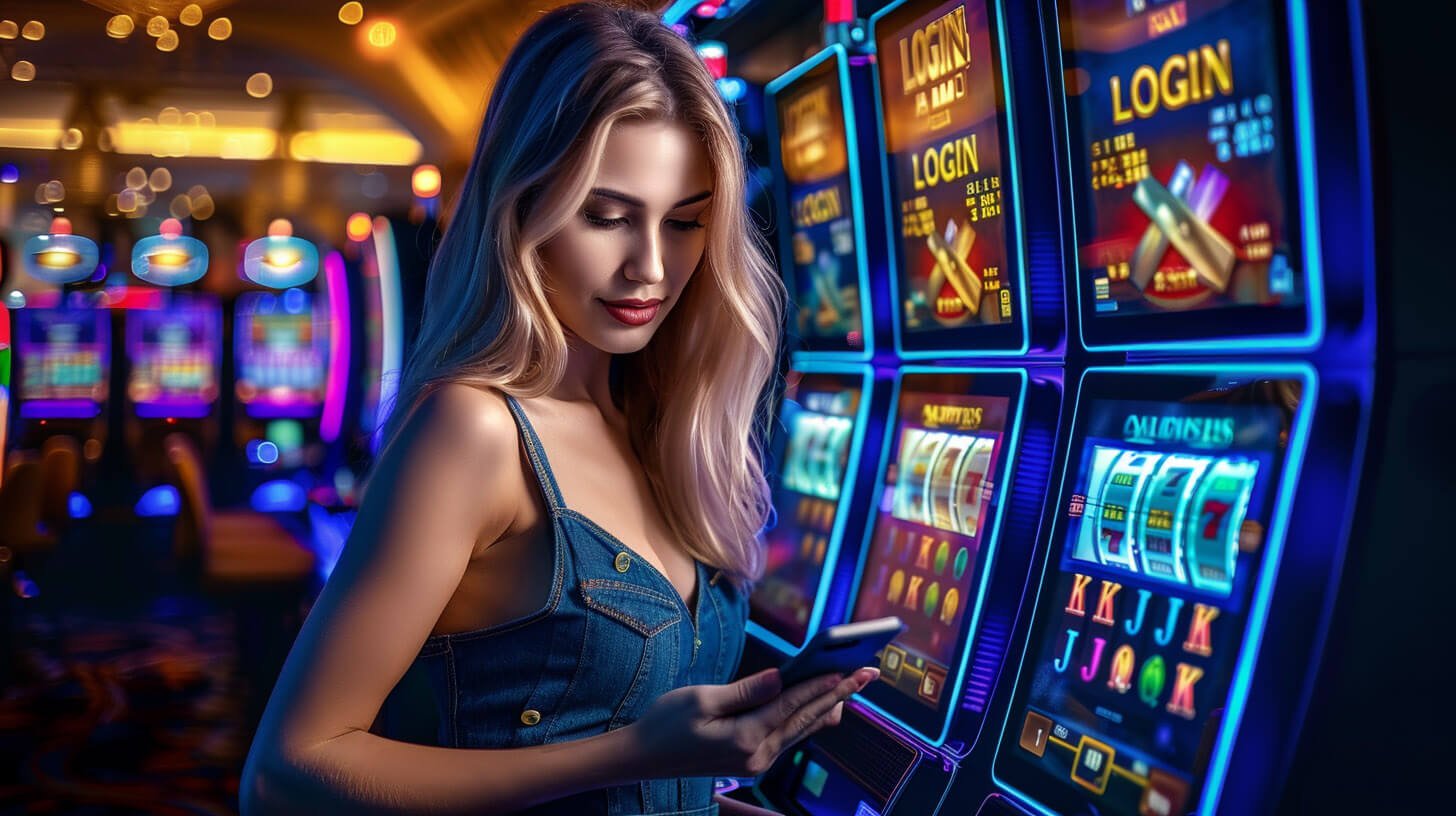 Ilustrasi hiburan live casino dan sportsbook di ovoslot88